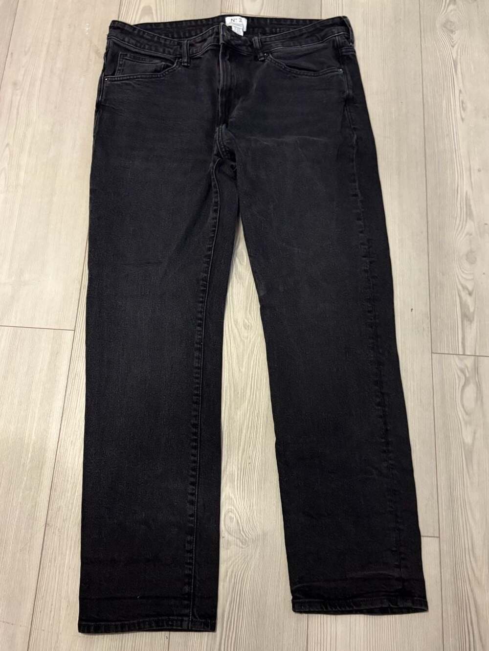 H&M Essential No. 2 Regular Fit Black Jeans Size 36/32